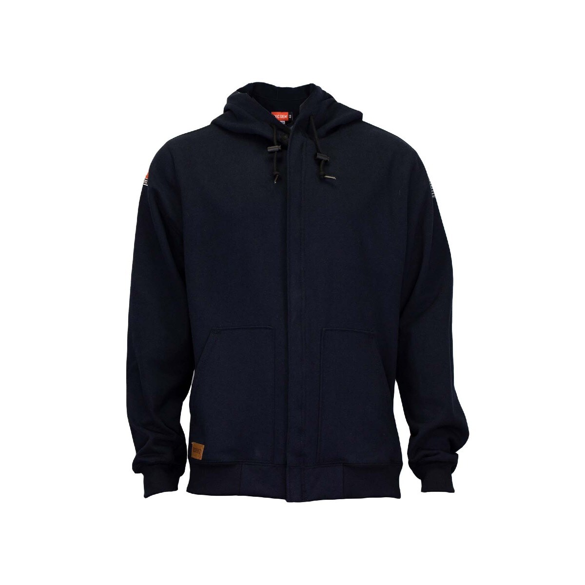 TECGEN FR Zip Front Hoodie in Navy